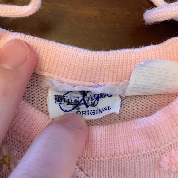 Little Angels - vintage sweater and pant set, 0-3 - Picture 4 of 6